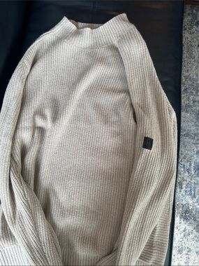 RHONE Beige Turtleneck Knit Sweater